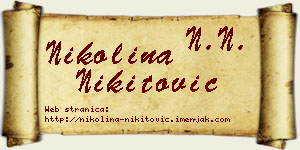 Nikolina Nikitović vizit kartica